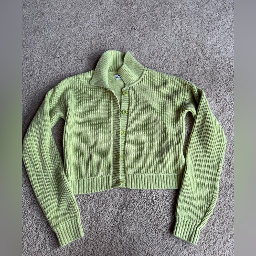 Hollister Cropped Button Down Sweater